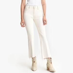 MOTHER The Insider Ankle Fray in Natural Size 28